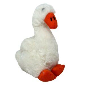 Dakin Goose Bumps Pillow Pets Plush 38-0007 1982 White Orange Felt 9 Inch